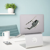 UH-1, Huey, militaire helikopter Sticker (Laptop op bureau)