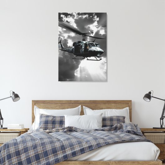 UH-1N Twin Huey Canvas Afdruk (Insitu (Slaapkamer))