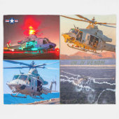 UH-1Y VENOM FLEECE DEKEN (Voorkant (Horizontaal))