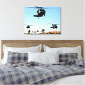 UH-60 Blackhawk Helikopter Canvas Afdruk (Insitu (Slaapkamer))