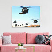 UH-60 Blackhawk Helikopter Canvas Afdruk (Insitu (Woonkamer))