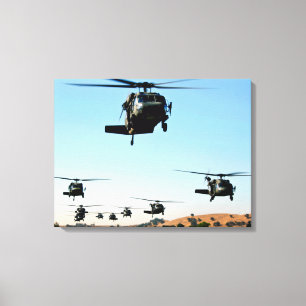 UH-60 Blackhawk Helikopter Canvas Afdruk