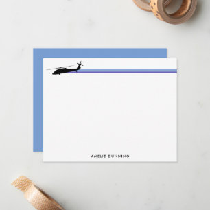 UH-60 BlackHawk Helikopter Striped Notitiekaartje