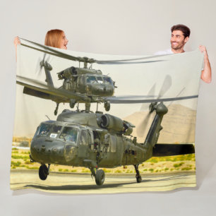 UH-60M ZWARTE HAWK FLEECE DEKEN