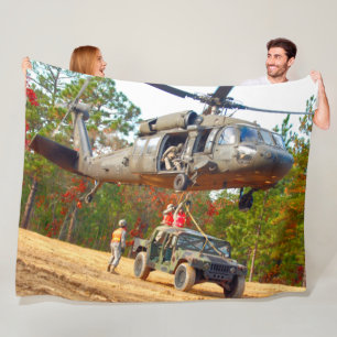 UH-60M ZWARTE HAWK FLEECE DEKEN