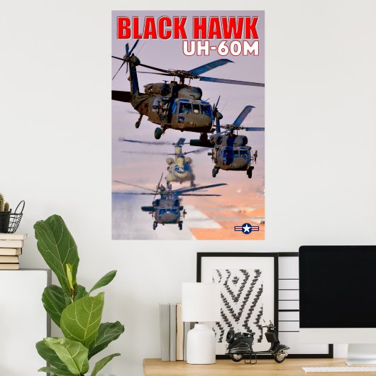 UH-60M ZWARTE HAWK POSTER (Thuiskantoor)