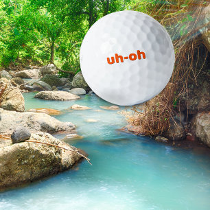 Uh-Oh Funny Novelty Golfballen