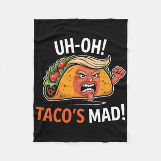 Uh-oh Taco's Mad! - Sinaasappel tegenover Trump Ta Fleece Deken