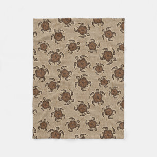 Uhane Honu Hibiscus Batik Hawaïaanse Schildpad Fleece Deken