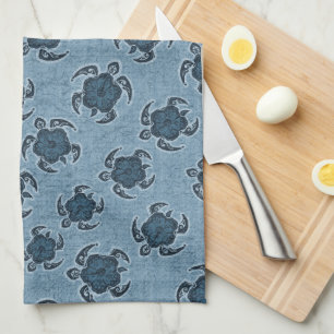 Uhane Honu Hibiscus Batik Hawaiian Turtle Theedoek