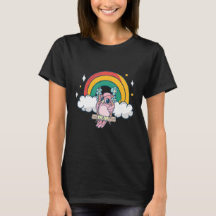 Uhu uhu retro en kleurrijke uilen t-shirt