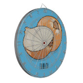 Ui-cartoon illustratie dartbord (Voorkant Links)