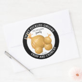 Ui in het zuur | potje voedseletiketten ronde sticker (Envelop)