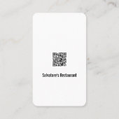ui ux format qr code restaurant carte de visite (Dos)