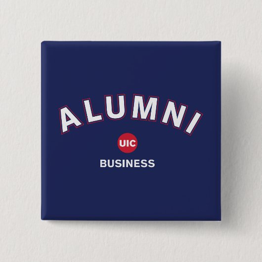 UIC Alumni Business Vierkante Button 5,1 Cm (Voorkant)
