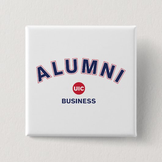 UIC Alumni Business Vierkante Button 5,1 Cm (Voorkant)