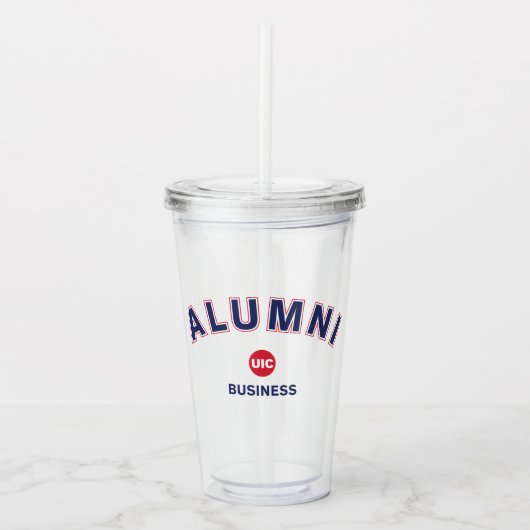 UIC Business Alumni Acryl Drinkbeker (Voorkant)