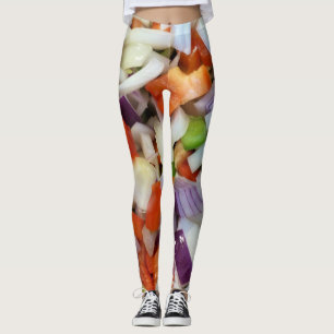 Uien en Groene paprika's Leggings