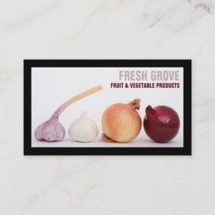 Uien en knoflook, Greengrociers Visitekaartje