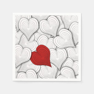 Uien Hearts Whimsical Illustratie Servetten