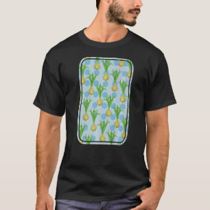 Uienpatroon vector uien en stippen t-shirt