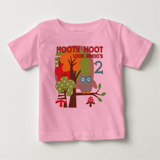 Uil 2e verjaardag T-shirts en geschenken (Voorkant)