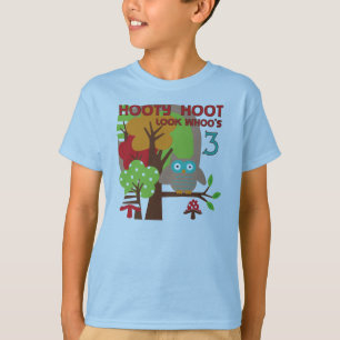 Uil 3e verjaardag T-shirts en geschenken