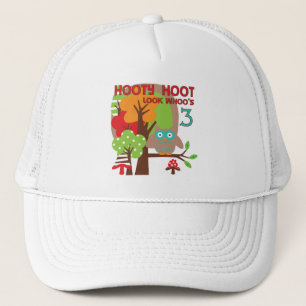 Uil 3e verjaardag T-shirts en geschenken Trucker Pet