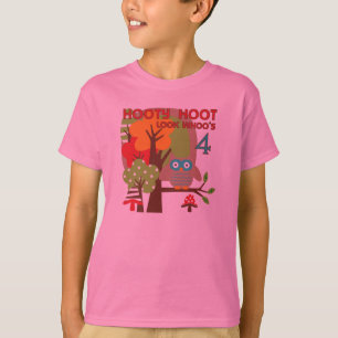 Uil 4th Birthday T shirten en geschenken T-shirt