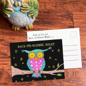 Uil Back-to-School Night Briefkaart Sjabloon