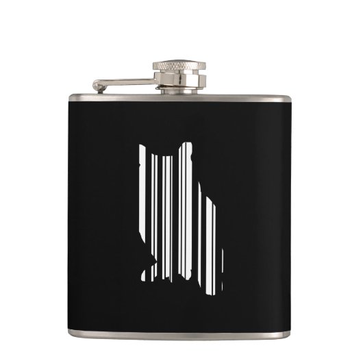 UIL BARCODE Vogel Barcode Vogel Designpatroon Heupfles (Voorkant)