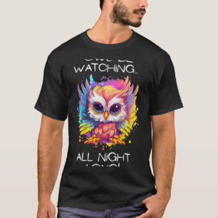 Uil be kijken naar de hele nacht pyjama feestjes 2 t-shirt