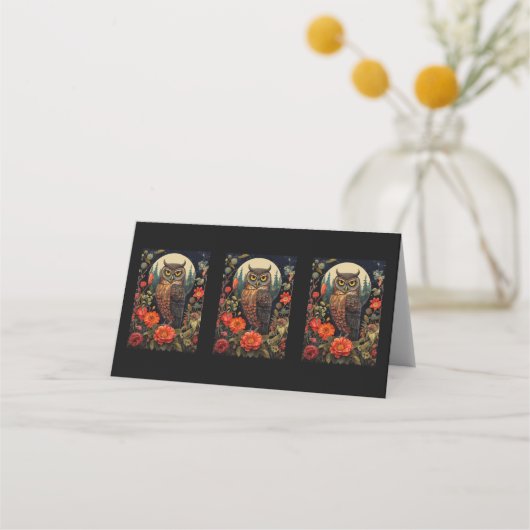 Uil bij nacht met volle maan (Voorkant)