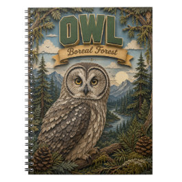 Uil boreaal bos POPCUT Notitieboek