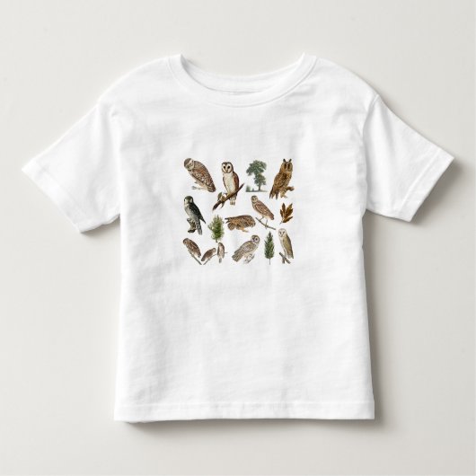  Uil Bospatroon Kinder Shirts (Voorkant)