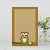 Uil Briefpapier (Staand voorkant)