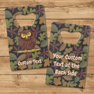 Uil Cartoon Credit Card Flesopener Kredietkaart Flessenopener