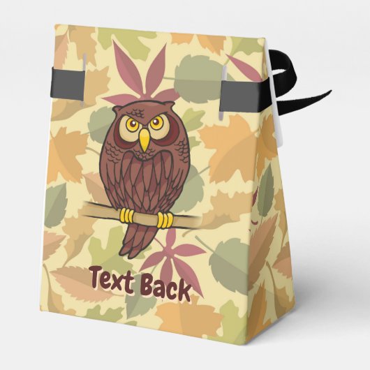 Uil Cartoon Favor Box Bedankdoosjes (Achterkant)