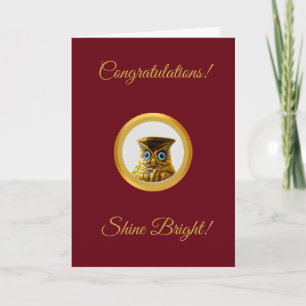 Uil Congratulatie Afstudeerkaart Kaart