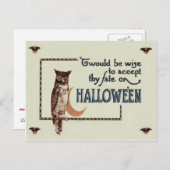 Uil Crescent Moon Briefkaart (Voorkant / Achterkant)