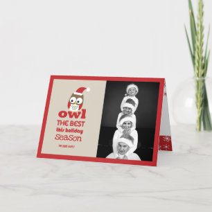 Uil De beste kerst/vakantie fotokaart Feestdagen Kaart
