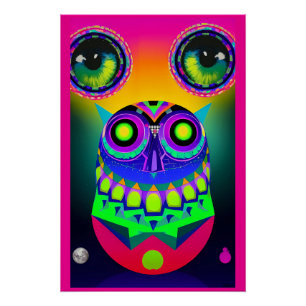 Uil de tijd kijken perfect poster