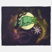 Uil en geest fleece deken (Voorkant (Horizontaal))
