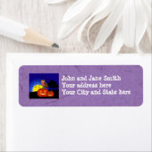 Uil en pompoenen etiket (Insitu)