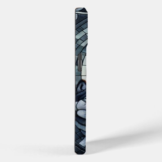 Uil en Wolf Mozaïek Ai Art Case-Mate iPhone Case (Achterkant / Rechts)