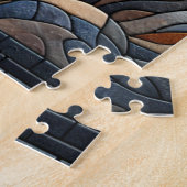 Uil en Wolf Mozaïek Ai Art Legpuzzel (Zijkant)