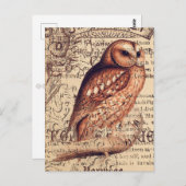  uil Ephemera Briefkaart ontkoppeling (Voorkant / Achterkant)