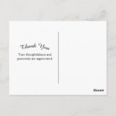 Uil Geel Bloemschilderij Bedankt Briefkaart (Achterkant)