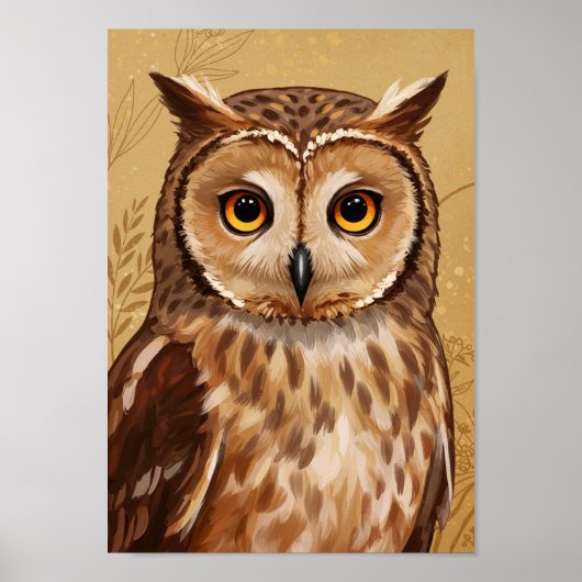 Uil gestileerde kunstposter poster (Voorkant)