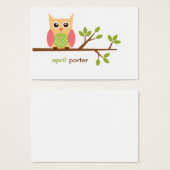 Uil Gift Enclosure, Gift Label (#GIFT001) Visitekaartjes (Voorkant /achterkant)